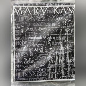 Mary Kay Black Cosmetic Pouch with White Love Script